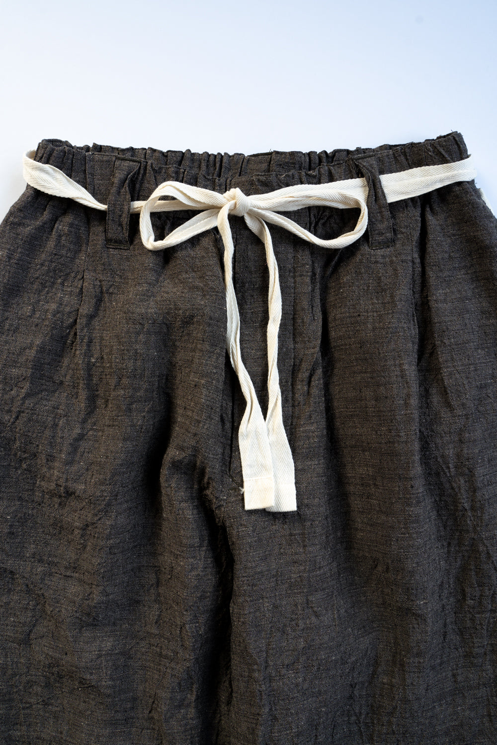 Egg Shape Easy Trousers "OVUM-LC"（BROWN）