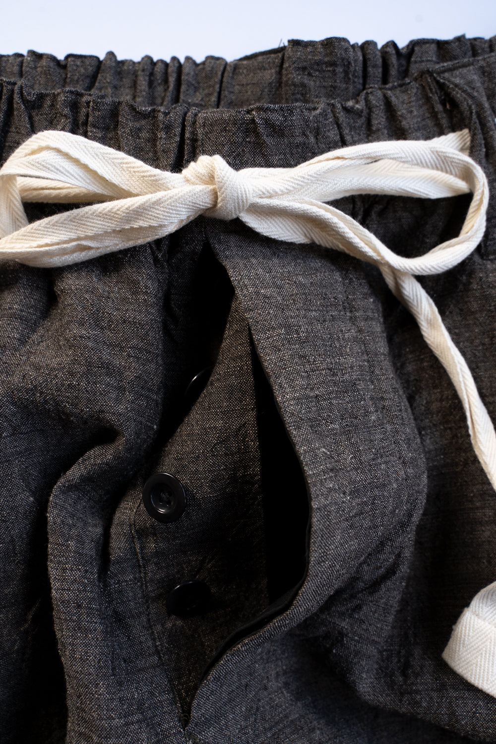 Egg Shape Easy Trousers "OVUM-LC"（BROWN）