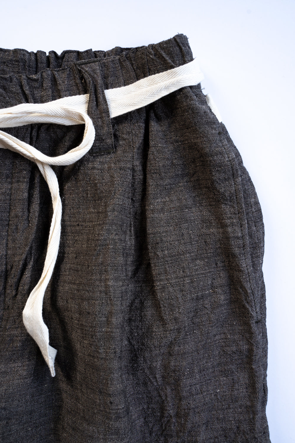 Egg Shape Easy Trousers "OVUM-LC"（BROWN）