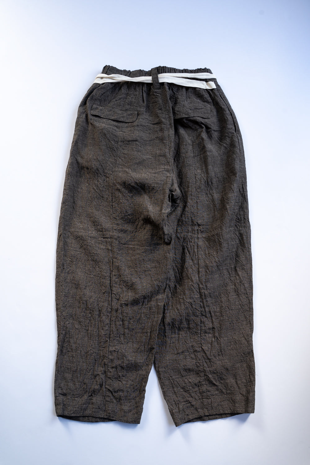 Egg Shape Easy Trousers "OVUM-LC"（BROWN）