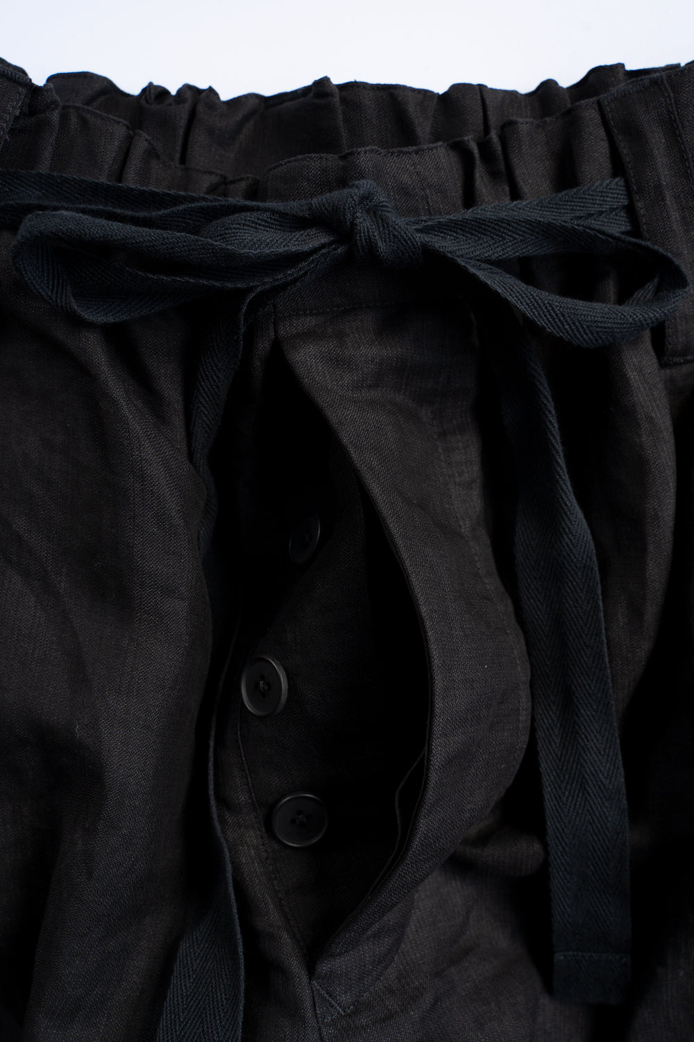 Egg Shape Easy Trousers "OVUM"-DB（BLACK）