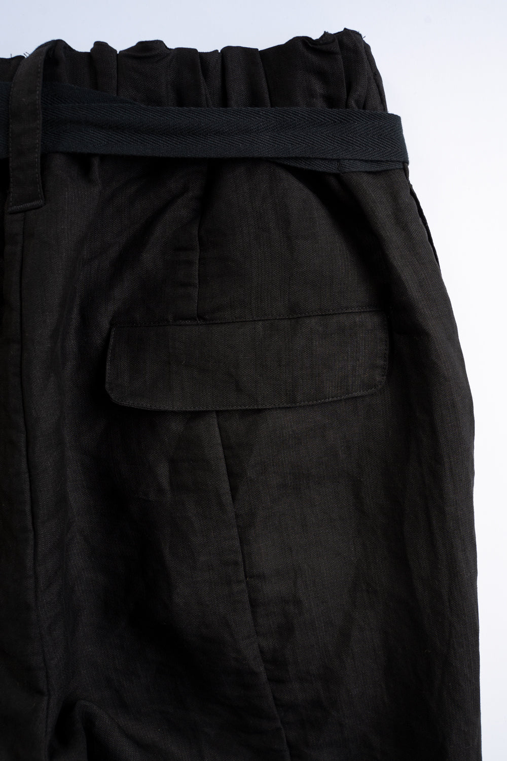 Egg Shape Easy Trousers "OVUM"-DB（BLACK）