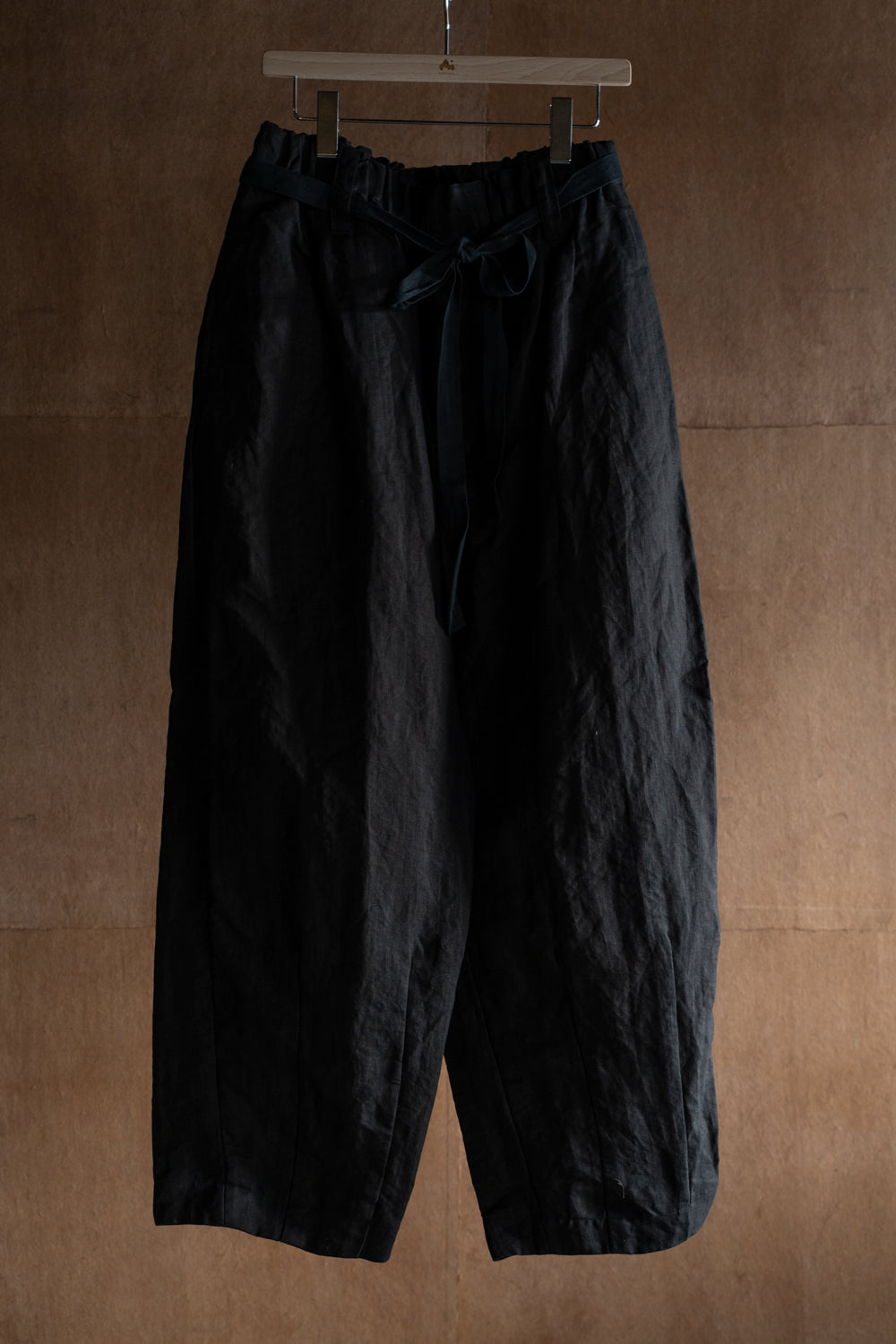 Egg Shape Easy Trousers "OVUM"-DB（BLACK）