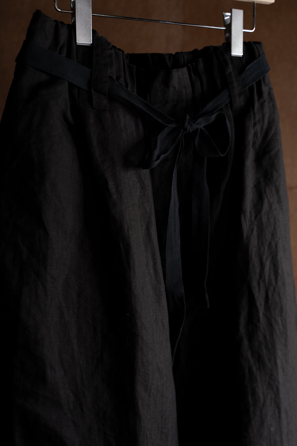 Egg Shape Easy Trousers "OVUM"-DB（BLACK）