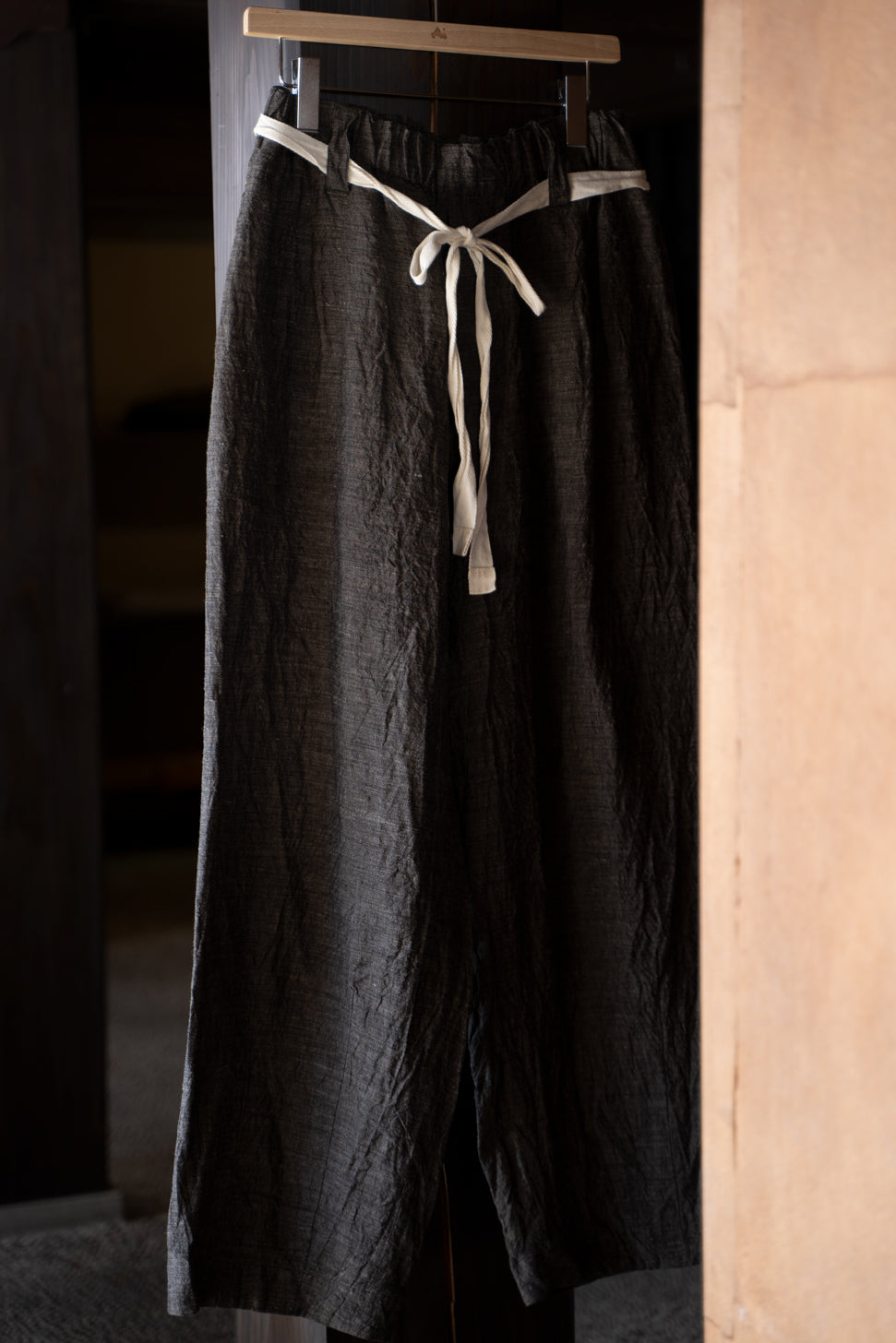 Egg Shape Easy Trousers "OVUM-LC"（BROWN）