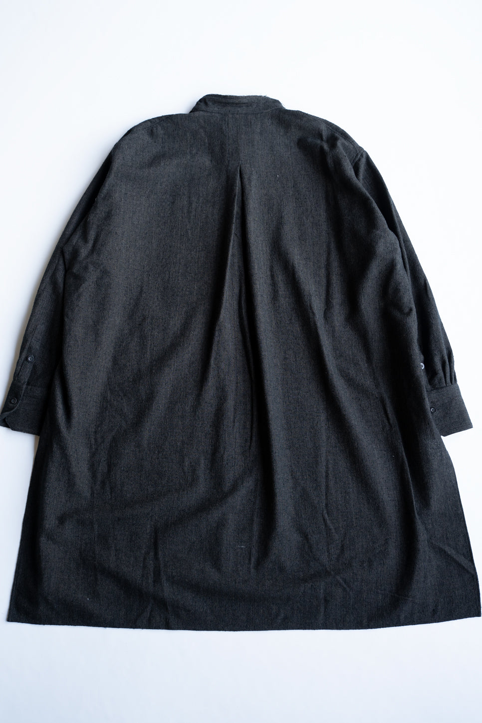 Stand Collar Long Tail Shirts"SH-042"（CACAO NIB）