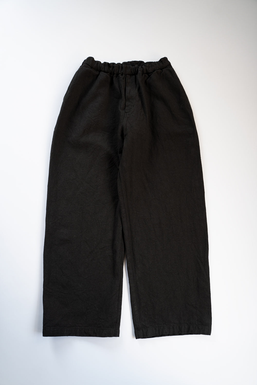 亜麻苧麻ワイドパンツ(黒)