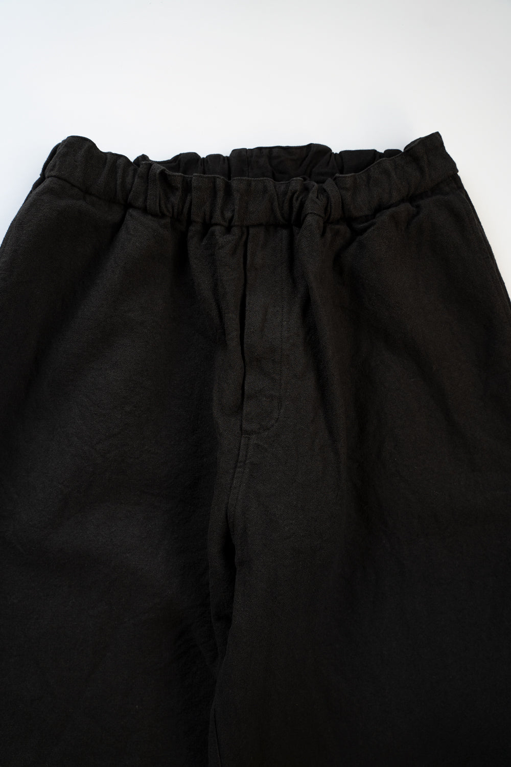 亜麻苧麻ワイドパンツ(黒)