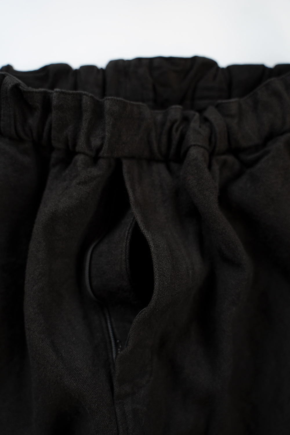 亜麻苧麻ワイドパンツ(黒)