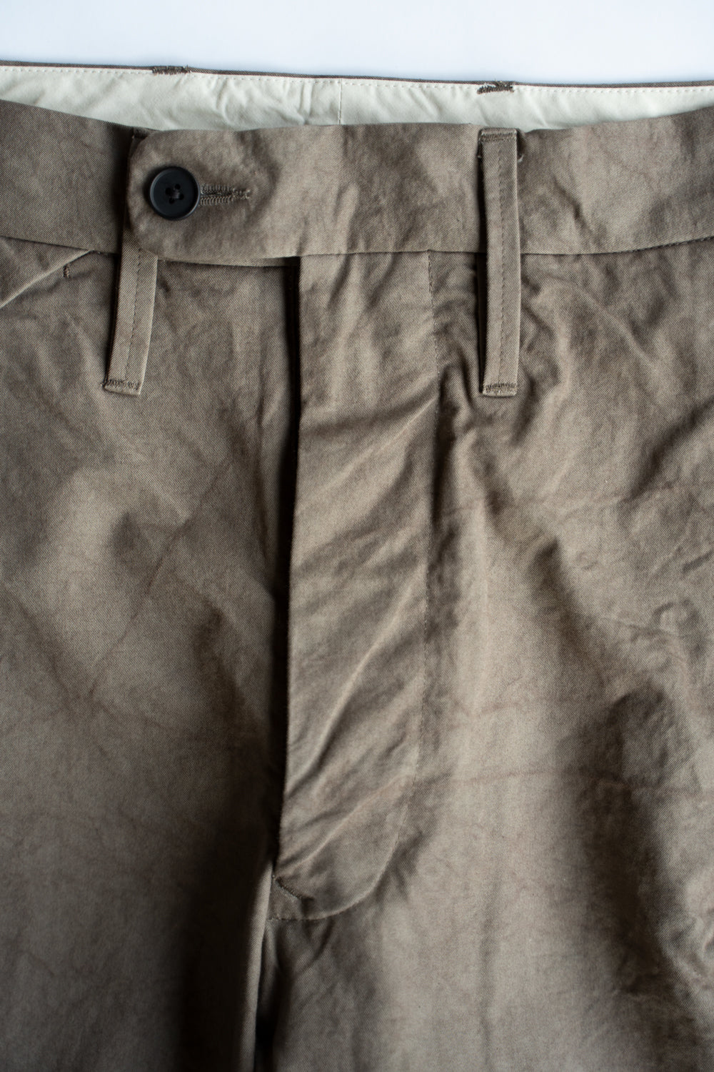 Side Tucked Wide Straight Trousers "LINDBERG Ⅱ"-TW（DUST）