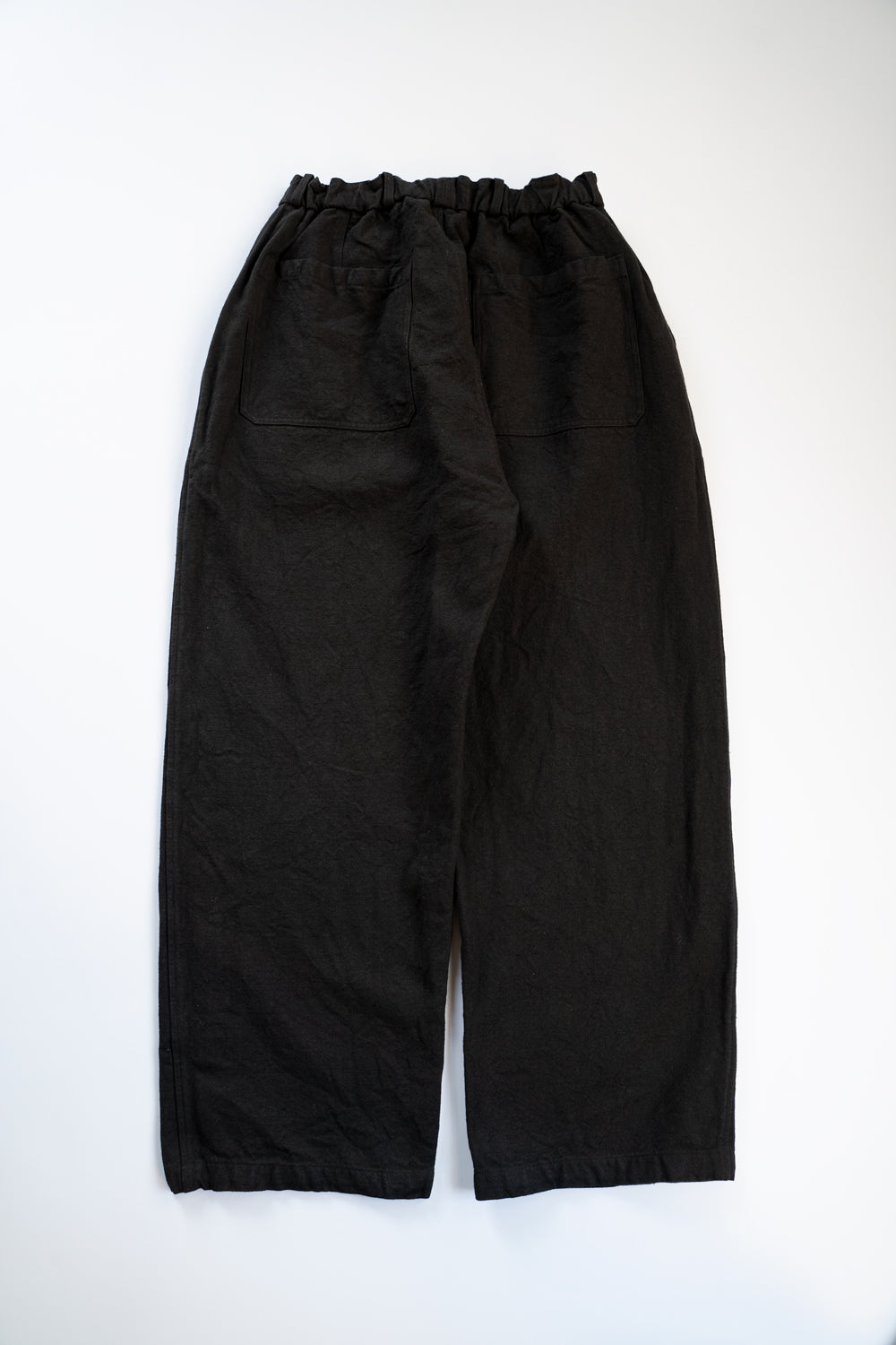 亜麻苧麻ワイドパンツ(黒)