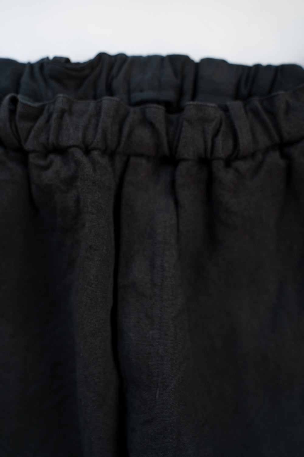 亜麻苧麻ワイドパンツ(墨黒)