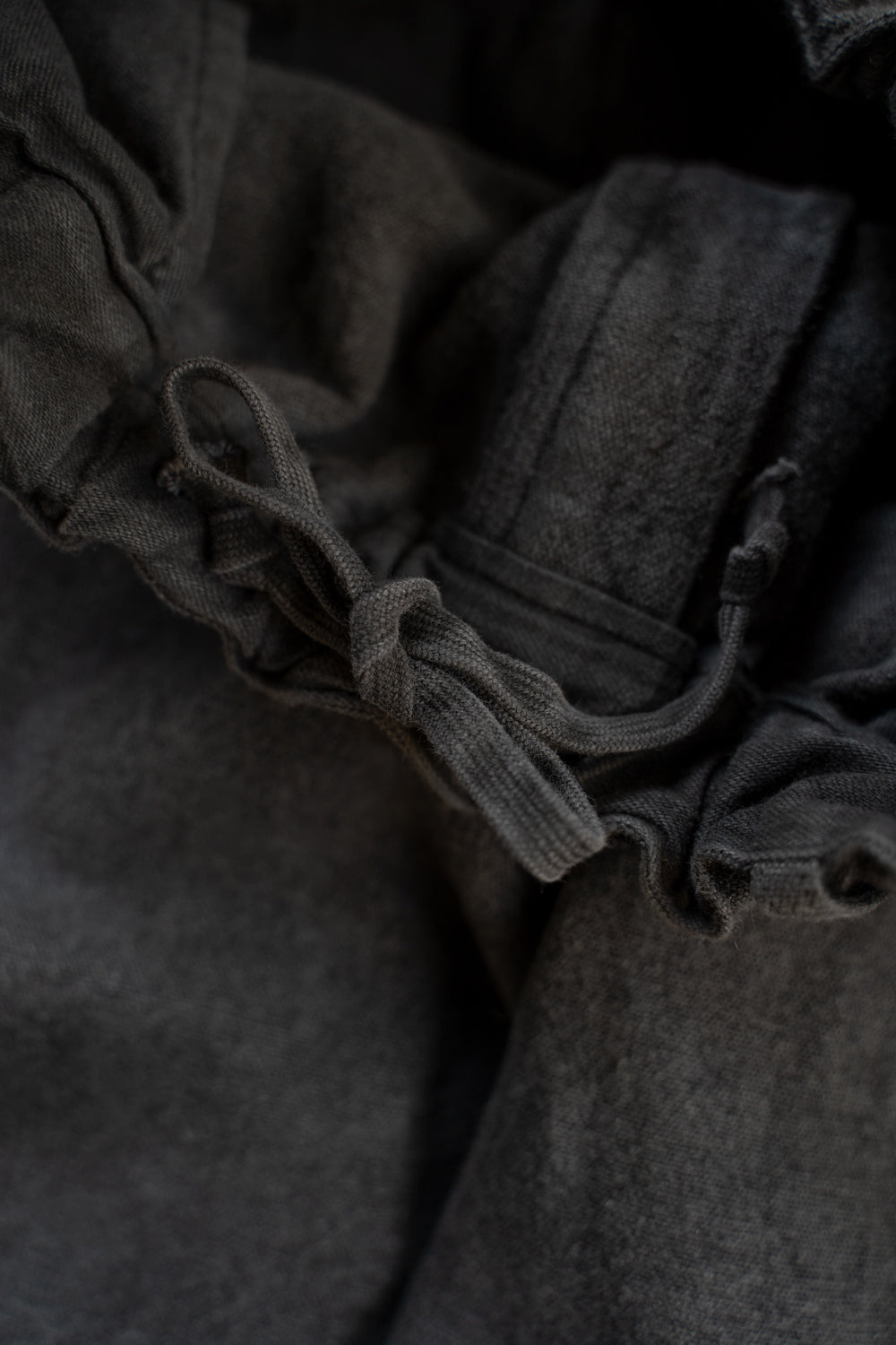 亜麻苧麻ワイドパンツ(炭)