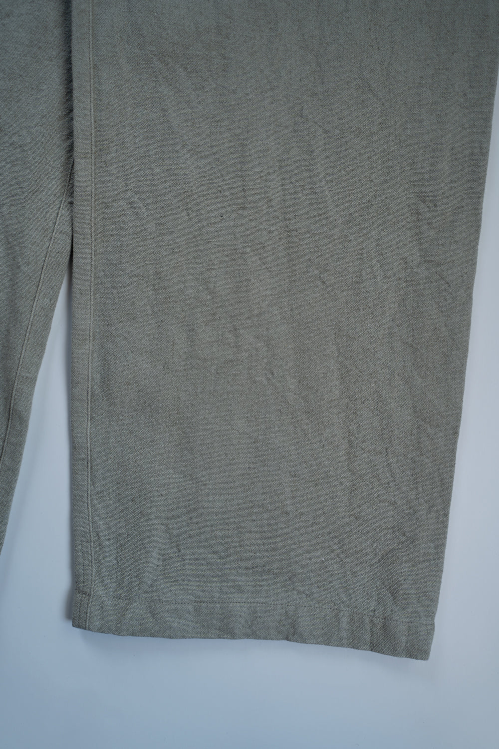 亜麻苧麻ワイドパンツ(灰緑)