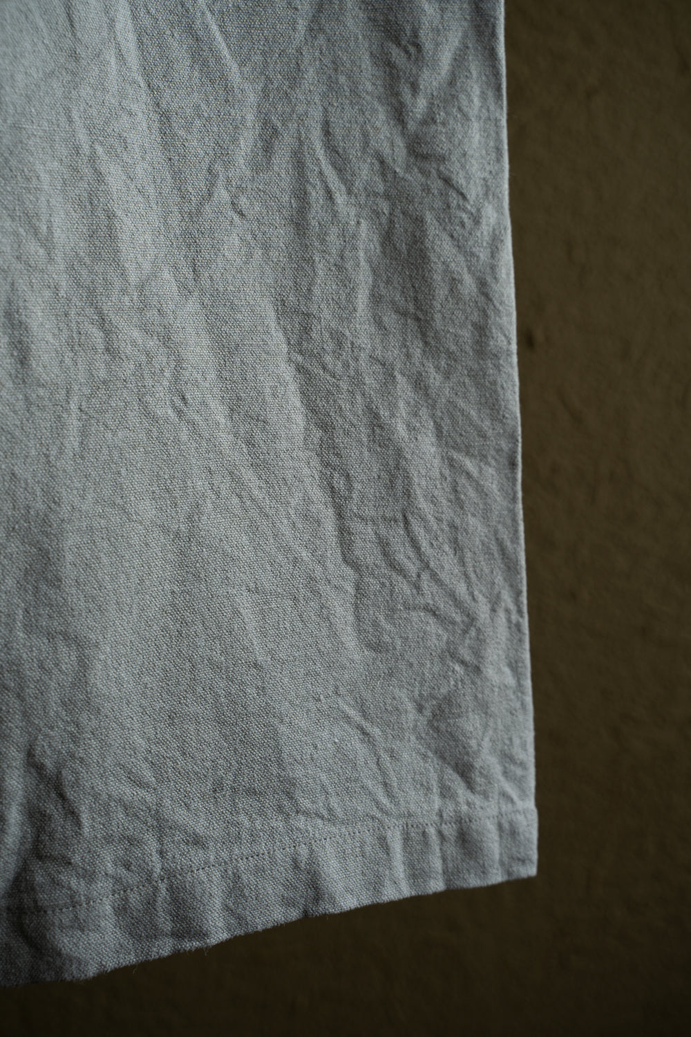 亜麻苧麻ワイドパンツ(灰緑)