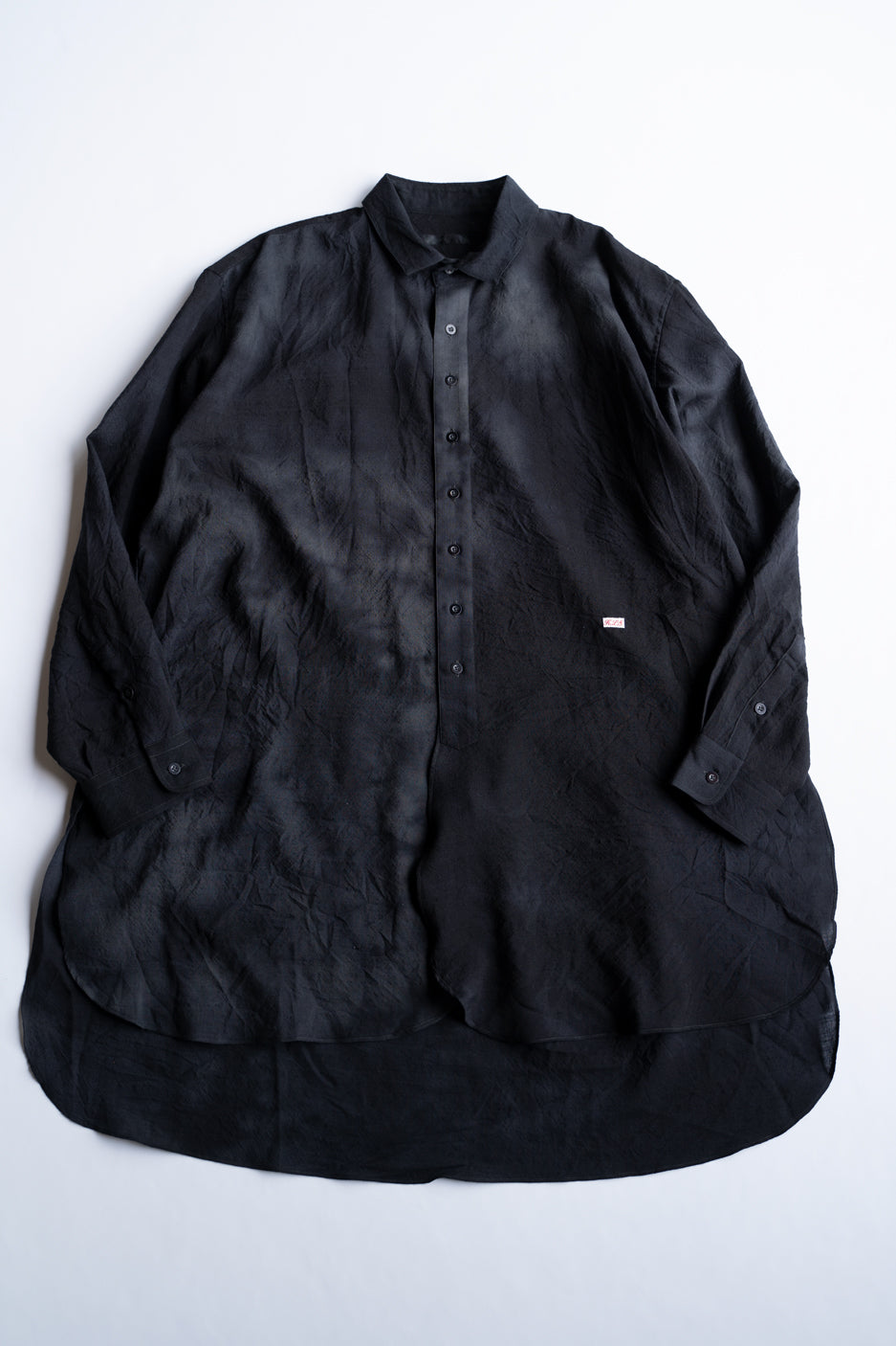 Over Sized Short Collar Shirts "SH-039"-MN（GRAY）