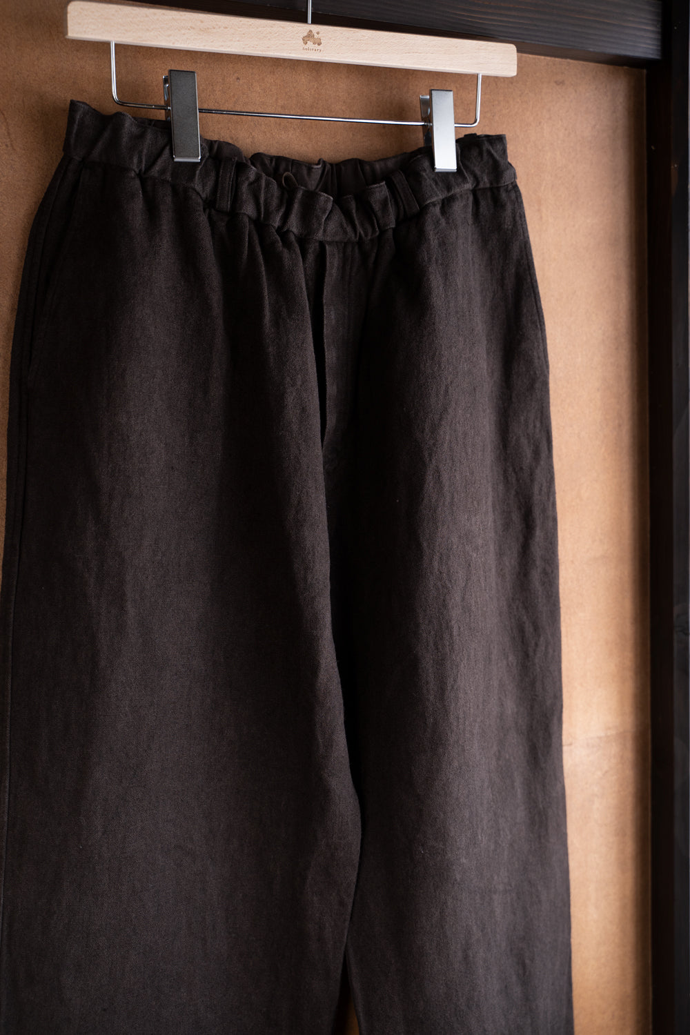 【ラスト1点】亜麻苧麻ワイドパンツ(泥染)