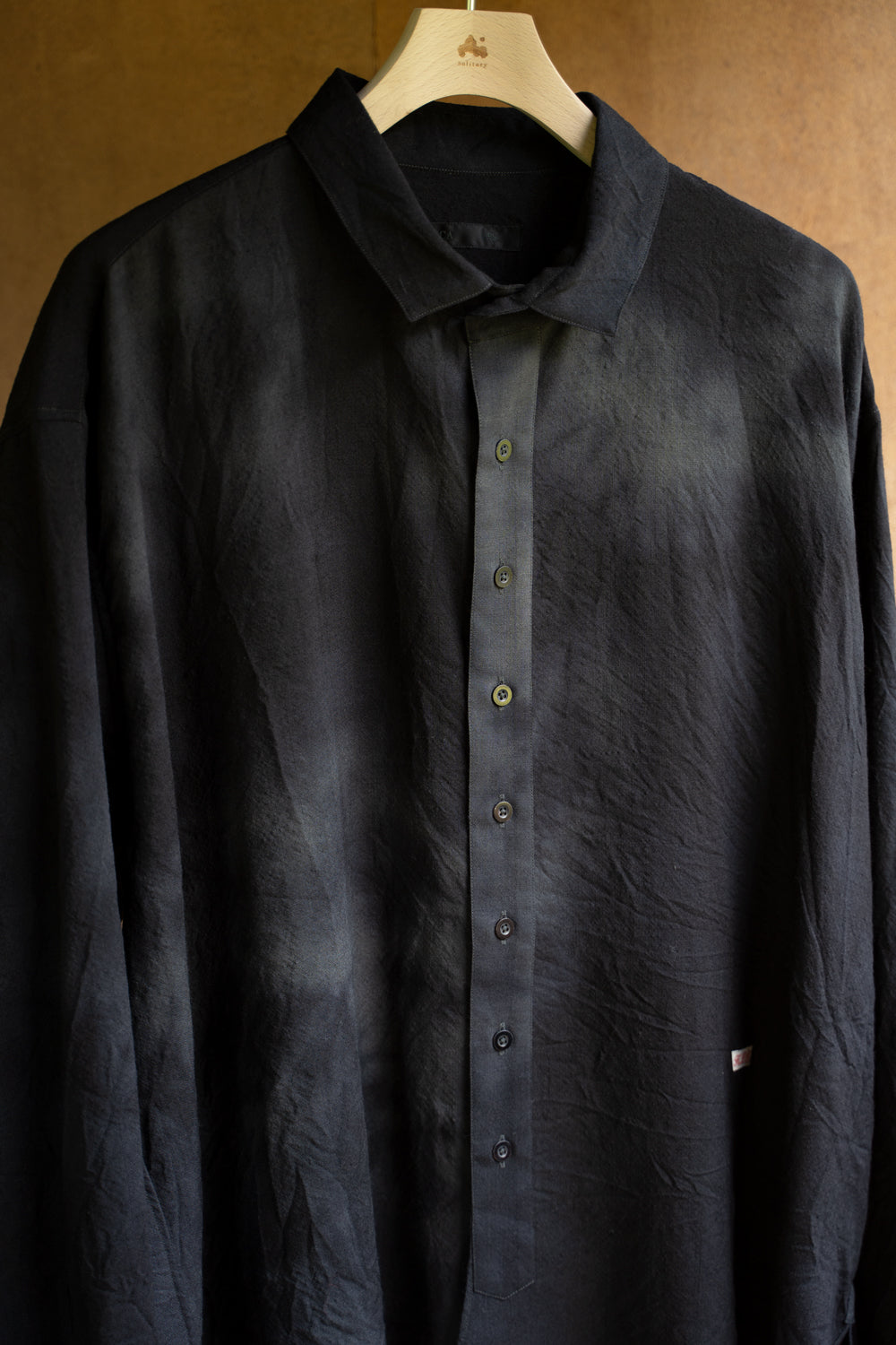 Over Sized Short Collar Shirts "SH-039"-MN（GRAY）