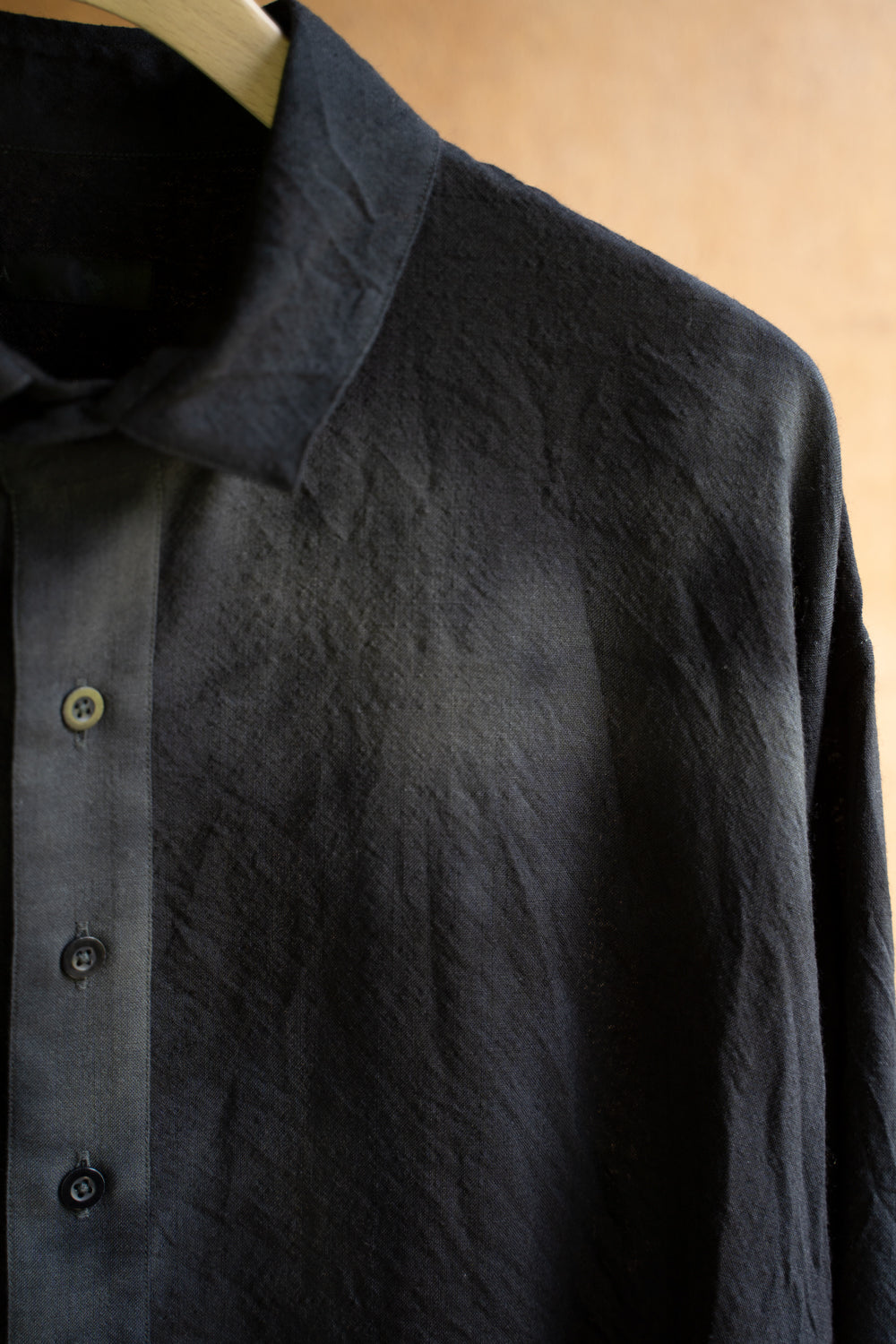 Over Sized Short Collar Shirts "SH-039"-MN（GRAY）