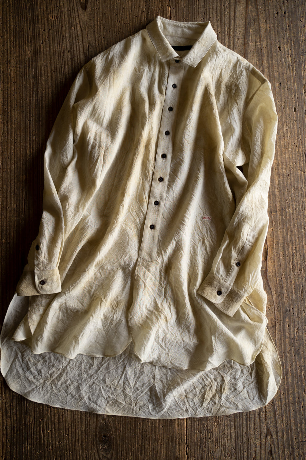 【ラスト1点】Over Sized Short Collar Shirts "SH-039"-MN（ECRU）