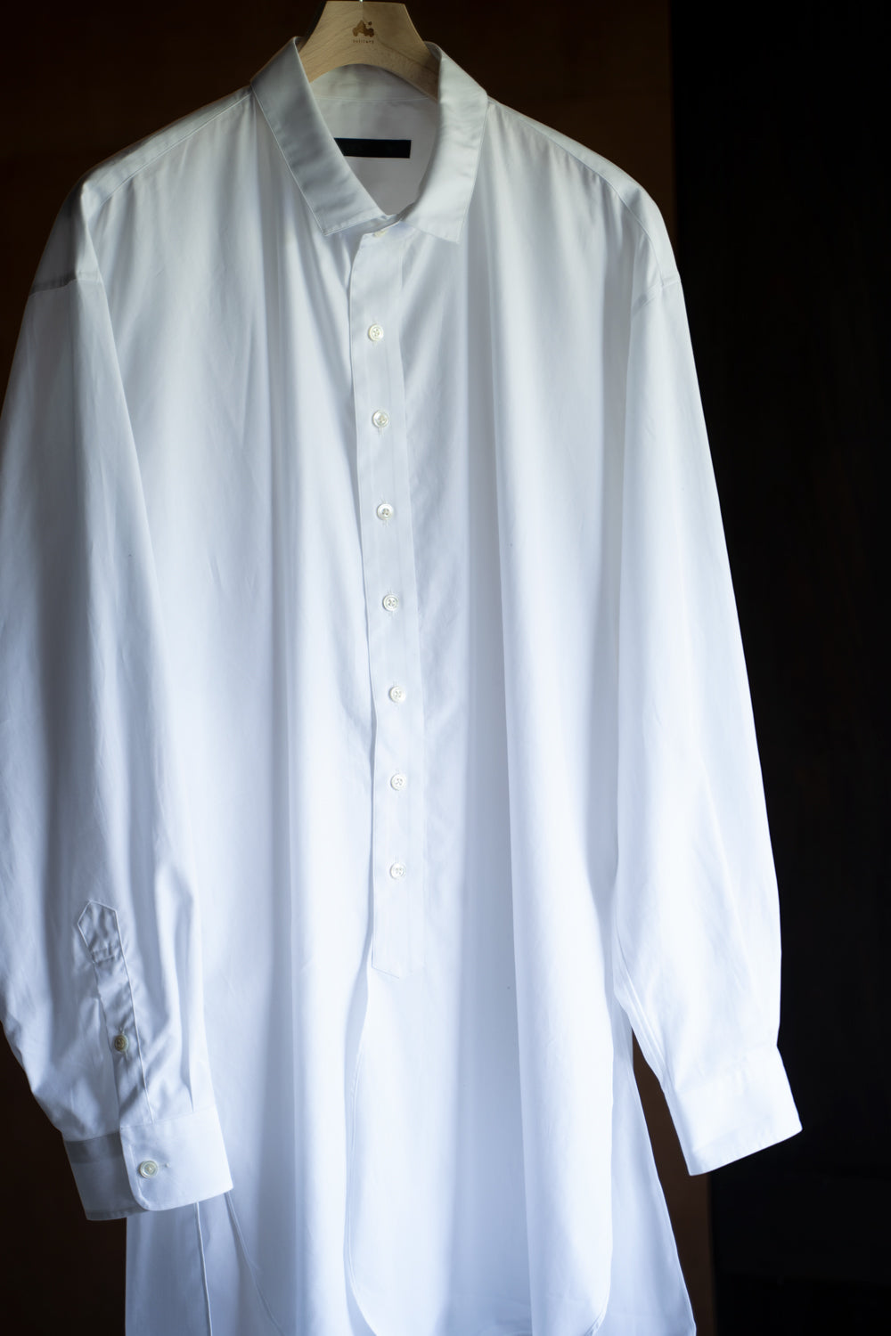Over Sized Short Collar Shirts "SH-039"-CO（WHITE）