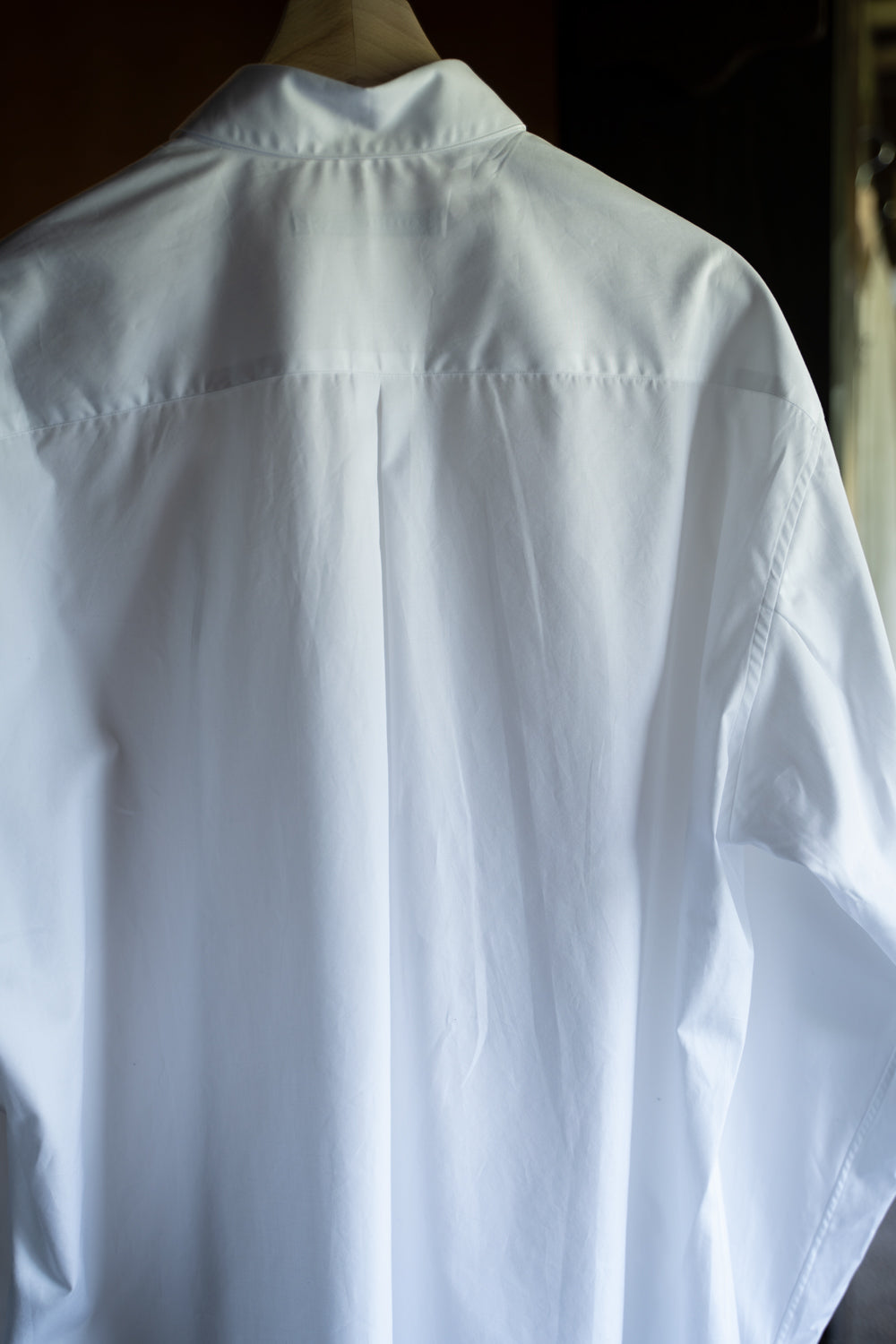 Over Sized Short Collar Shirts "SH-039"-CO（WHITE）